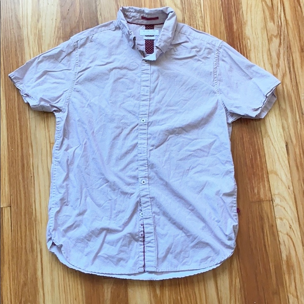 Men’s Denim & Flower Short Sleeve Shirt